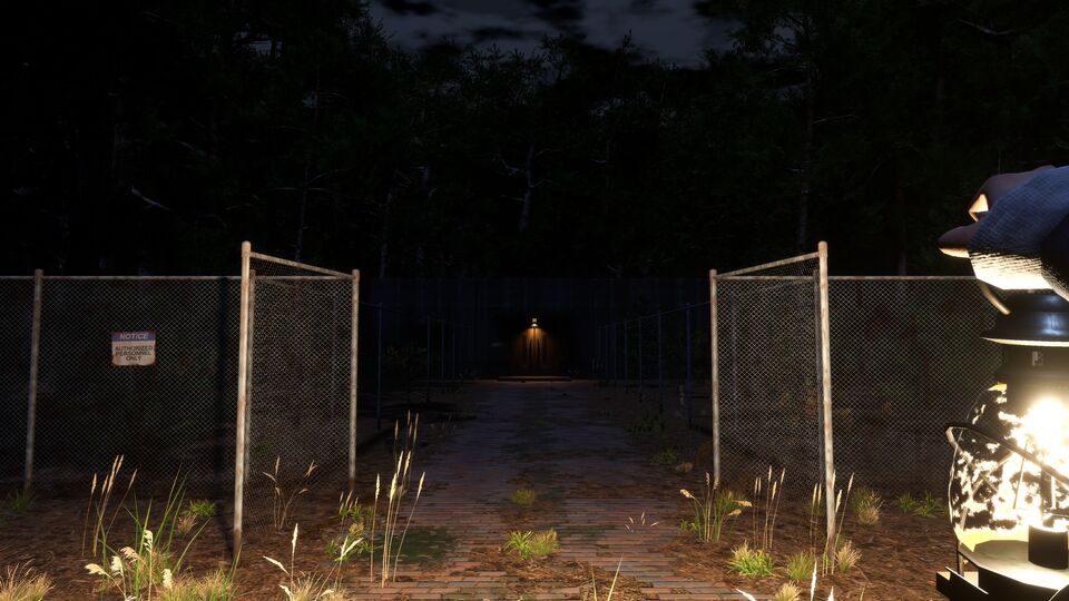 A lantern at the gate of the Ascendora laboratory.
