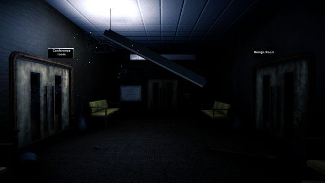 The power surge: a light fitting tears out of the ceiling in the dark.