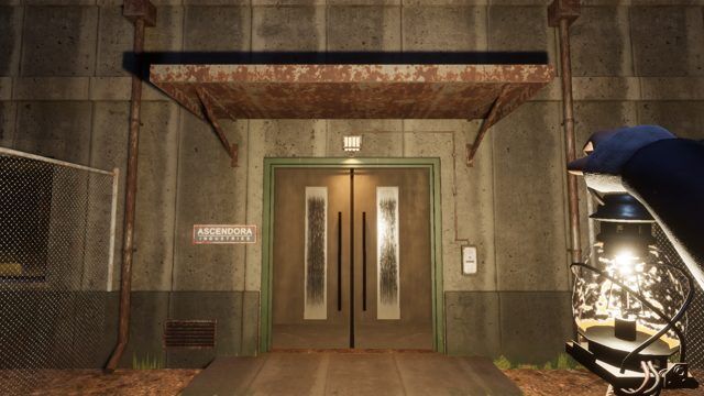 The front doors of Ascendora at the end of the drive.