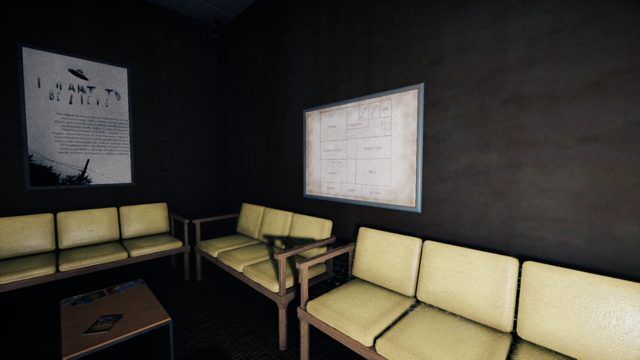 The lobby of Ascendora in the light of the lantern.